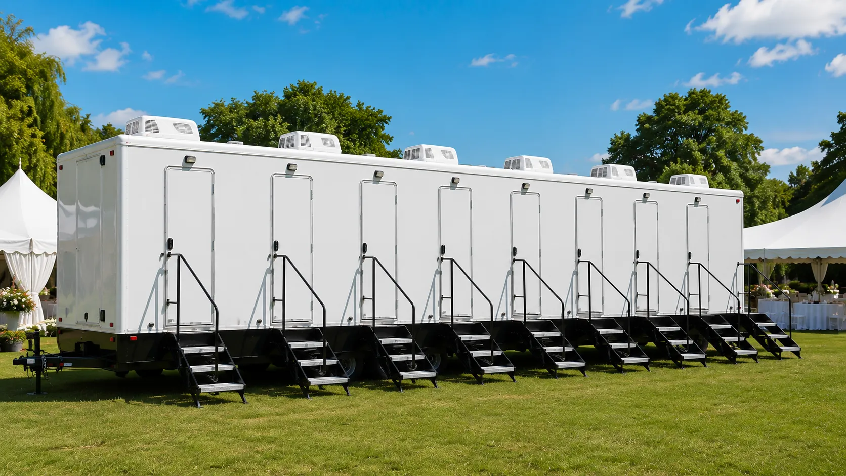 8 Stall Restroom Trailer in Levittown, PA
