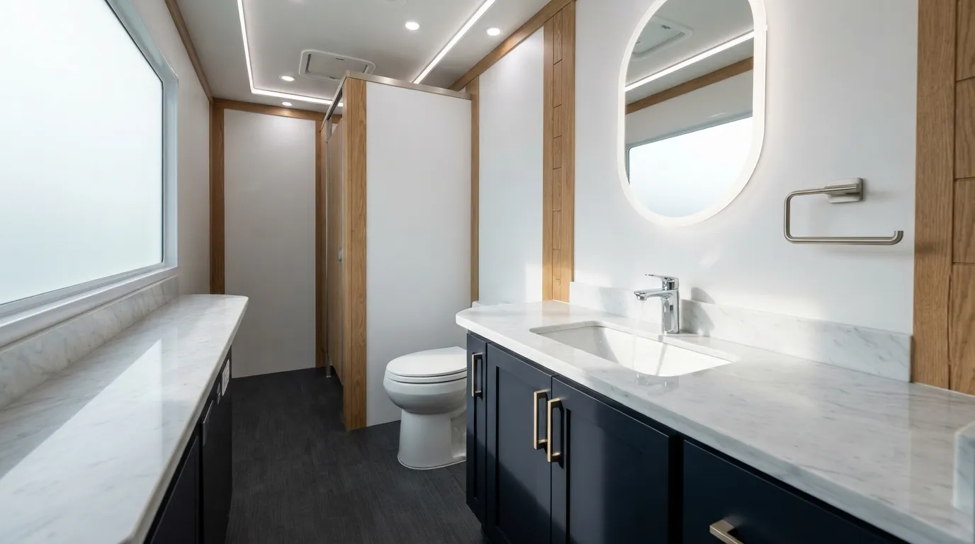 Luxury Restroom Trailer in Levittown, PA